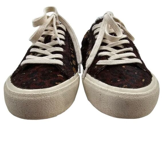 Madewell Womens 5.5 Sidewalk Low Top Sneakers in Painted Leopard Colorblock Calf - Picture 12 of 15